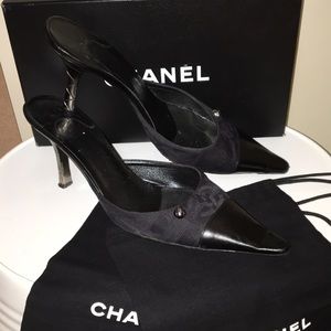 Chanel black mules size 41